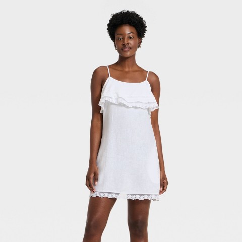 Женские платья Universal Thread Women's Sleeveless Western Mini Sundress - Universal Thread™ White L