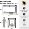 Zevemomo Twin Over Twin Bunk Bed, Metal Low Profile Bunkbeds with Full-Length Guardrail and Ladder, Space Saving, No Boxing Spring Needed, Black - 4 of 4