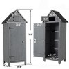 Maggift Outdoor Storage Sheds, Vertical Tall Tool Shed with Lockable Door, Waterproof Roof for Patio, Backyard and Lawn, Gray, 25.6"*21.3"*70.55" - 2 of 4