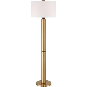 Possini Euro Design Boulevard Modern Glam Luxury 64 1/2" Tall Standing Floor Lamp Column Warm Gold Metal Living Room Bedroom House Reading Office - 1 of 4