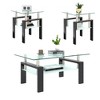 Glass Coffee Table,Tempered Glass Top Modern Minimalist Square Side Center Tables - 3 of 4