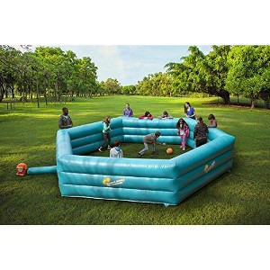 SCS Direct XL 20-Foot Inflatable Gaga Ball Pit W Air Pump- Extra Large Gagaball Court Inflates in Under 4 Minutes- Great Indoor/Outdoor Springtime Fun - 1 of 1