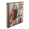 Raz Imports 13.75" Alpine Chic Wide - Eyed Owl in Woods with Snowflakes Wall Art Plaque - 2 of 2
