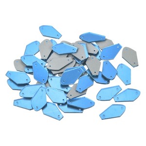 Unique Bargains Flat Back DIY Sew on Acrylic Irregular Mirrored Beads 50 Pcs - 1 of 4