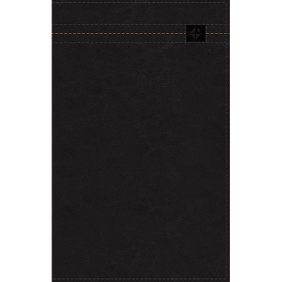 Nasb, Thinline Bible, Large Print, Leathersoft, Black, Red Letter Edition, 2020 Text, Thumb Indexed, Comfort Print - by  Zondervan (Leather Bound)