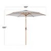 Best Choice Products 10ft Outdoor Woodgrain Pattern Steel Market Patio Umbrella w/ Crank, Tilt - 2 of 4