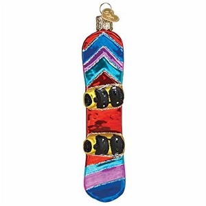 Old World Christmas Glass Blown Ornament, Snowboard - 1 of 3