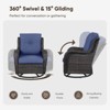 Buenhomino Outdoor Swivel Glider Rocking Chairs Set, 2 Pieces Rattan Wicker Patio Furniture Set for Porch Pool Deck Yard Garden - 2 of 4