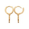 Saint Roman Sterling Silver Hoop Earrings with Zirconium Oxide, Rhodium Plated, 0.65" x 0.65" - 3 of 3