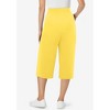 Woman Within Plus Size Petite Elastic-Waist Knit Capri Pant - 3 of 4