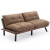 Convertible UNISOAR Foldable Modern Sofa Bed, Futon Lazy Sofa Bed, Lounge Chair Indoor,Light Gray/Blue/Black/Cream/Green/Brown - 2 of 4