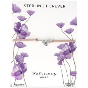 SHINE by Sterling Forever Sterling Silver Birth Flower Bolo Bracelet - 1 of 2