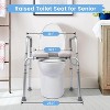 Raised Toilet Seat, 350LB Stand Alone Homecare Commode Bathroom Assist Frame for Elderly, Handicapped, Disabled, Adjustable Height, Padded Seat - 2 of 4