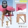FDW Massage Table 2 Fold Portable Massage Table Spa Bed Massage Bed Height Adjustable Salon Tattoo Bed Lightweight Spa Table with Carry Case - 4 of 4