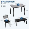 Dining Table Set for 4, Wooden Kitchen Table with Upholstered Bench, 2 Cushion Chairs, Space-Saving Dinette Set, for Studio, Dining Room, Apartment - 4 of 4