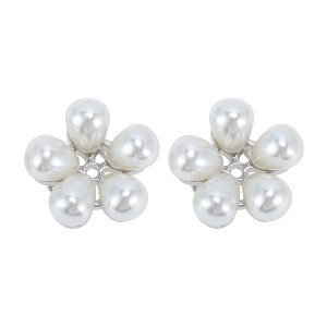 Unique Bargains Faux Pearl Five-petal Plum Blossoms Candied Haws Shape Shoelace Charms 1 Pair - 1 of 4