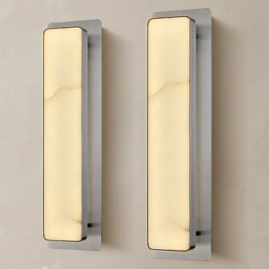 19.7inch Alabaster LED Wall Sconces (Set of 2) - 1 of 3