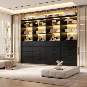 Besiost Closet Organizer System with Wood Drawers and Shelves - 1 of 4