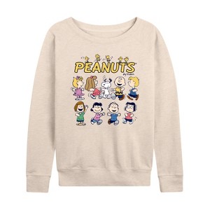 Women's - Peanuts - Peanuts Characters Lightweight French Terry Slouchy - 1 of 4