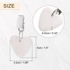 Unique Bargains Marble Heart Shape Tablecloth Weights with Metal Clip 8 Pcs - 2 of 4