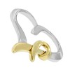 Haus of Brilliance Silver and 14K Yellow Gold Two-Tone Heart Shaped Pendant Necklace - 3 of 4