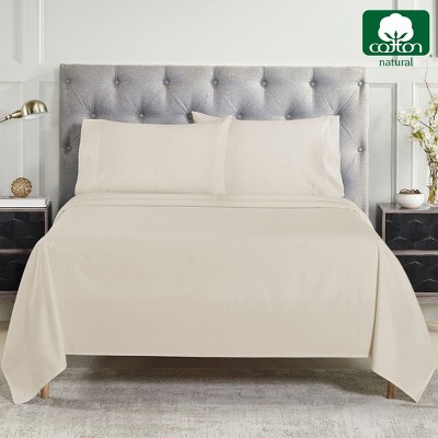 Ivory Queen Cotton Percale Deep Pocket Sheet Set for Kids