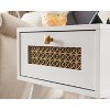 Probe Hues Retro Charging End Table, Built-in Outlets, USB Ports and Storage Drawer - 4 of 4