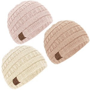 KeaBabies 3pk Warmzy Baby Beanies, 0-36 months Baby Hats, Baby Winter Hat for Newborn, Infant, Toddlers, Boys, Girls - 1 of 4