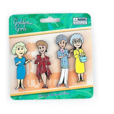 The Golden Girls 4-Piece Enamel Pin Set | Rose | Blanche | Sophia | Dorothy