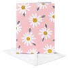 Carlton Cards 10ct Spring Daisies on Pink Stationery for Anyone: Floral Greeting & Note Cards, Botanical Design, 10 Pack - 3 of 4