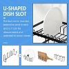 DOMETOUR Over Sink Dish Rack 2 Tier Stainless Steel Space Saving Drainer with Cup Holder Black - 3 of 4