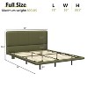Kumasinova Full/Queen Size Floating PU Leather Bed Frame,Platform Bed Frame with LED Lights,Hidden Feet Design for Adults,Child,No Box Spring Needed - 2 of 4