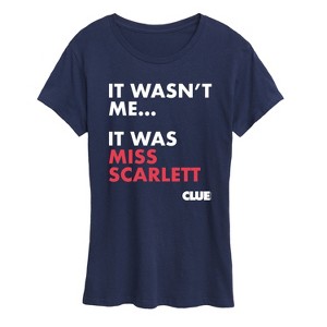 Women's - Clue - It Wasnt Me It Was Miss Scarlett Short Sleeve Graphic T-Shirt - 1 of 4