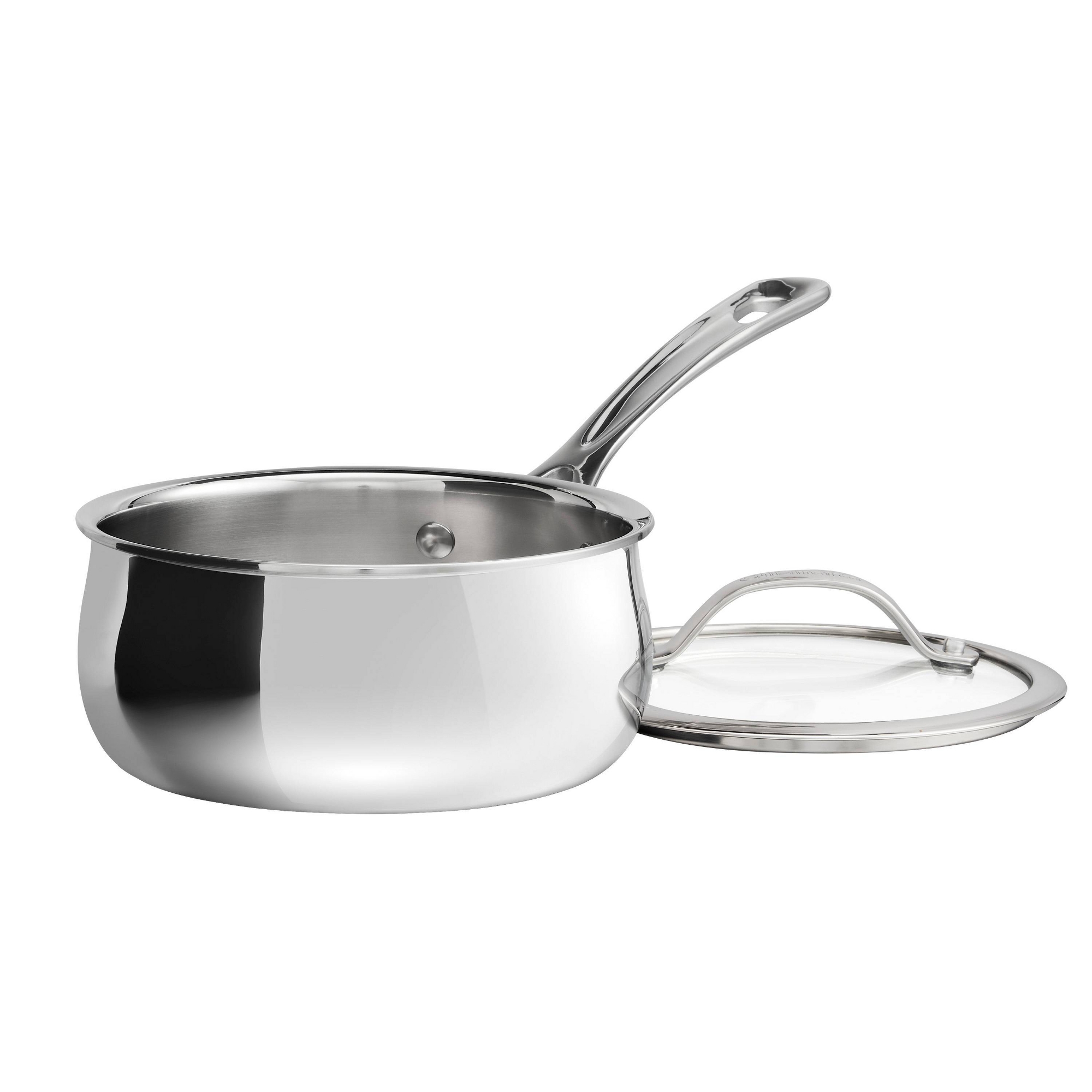 Cuisinart 1.5qt Pure Clad Triple Ply Stainless Steel Sauce Pan with Cover