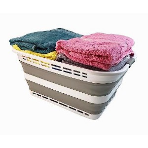 SAMMART 42L (11 gallons) Collapsible Plastic Laundry Hamper/Basket - 1 of 4