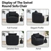 PAGED Swivel Upholstered Sofa High-Resilience Sponge Single Sofa with One Soft Pillow for Living Room, Home Office - 3 of 4