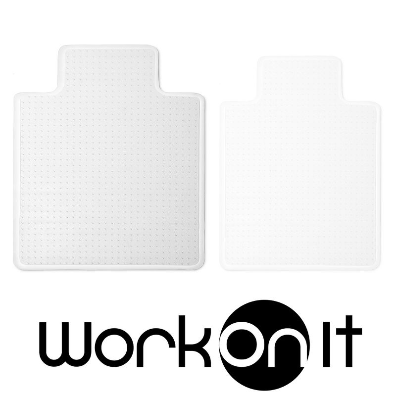 WorkOnIt Office Desk Chair Floor Mat with Lip, Clear, 4 of 6
