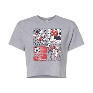 Women's - Disney - Minnie Soccer Cropped Graphic T-Shirt - 1 of 4