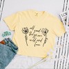 Simply Sage Market Wild and Free Flowers Boxy Crop Top - 3 of 4
