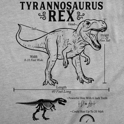 Мужские футболки Crazy Dog T-Shirts, Inc. Mens Funny T Shirts Tyrannosaurus Rex Infographic Awesome Dino Tee For Men - Crazy Dog Men's T Shirt With Dinosaur Sayings Light Grey L — фото 2