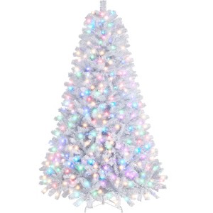 Yaheetech 4.5Ft/6Ft/7.5Ft/9Ft Pre-lit Spruce Artificial Christmas Tree with LED Lights - 1 of 4