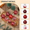 Shatterproof Christmas Ball Ornaments 30-Pack, Plastic Hanging Baubles with Stuffed Decorations for Holiday Tree - 2 of 4