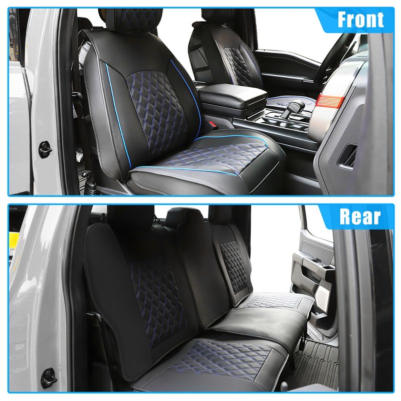 Unique Bargains Front Rear Seat Protector Pads for GMC Sierra 1500 5 Pcs, 2 of 7