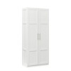 High Wardrobe And Kitchen Cabinet With 2 Doors And 4 Storage Spaces for Bedroom, Living Room, White - 3 of 4