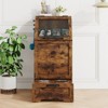 Top Opening Dog Feeding Station, Wooden Dog Food Storage Cabinet with 2 Improved Dog Bowls, 3 Hooks, Hidden Design - 3 of 4