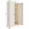 Vynxaria Decorative Storage Drawers: Secure Beige Metal Cabinet with Lock and Adjustable Shelves - 4 of 4
