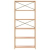 vidaXL 6-Tier Shelf 31.5 in.x11.8 in.x71.3 in. Solid Wood Oak - 4 of 4