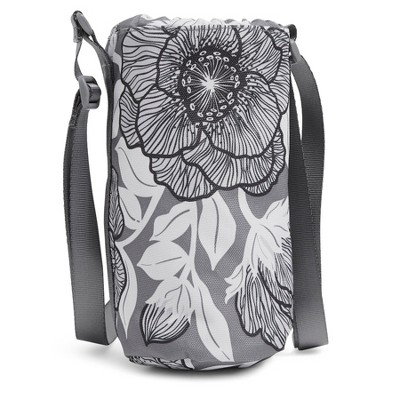 Vera Bradley Women's Outlet Lighten Up Water Bottle Crossbody Bag Moon Shadow Meadow