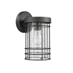 Chloe Lighting Jefferson Transitional 1 Light Textured Black Outdoor Wall Sconce 10"Tall - 1 of 4