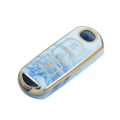 Unique Bargains Compatible 3 Button Car Key Fob Cover for Mazda CX-3 CX-4 1 Pc